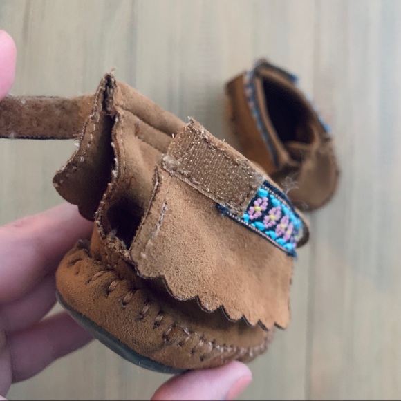 Genuine Kids | Brown Embroidered Moccasins - Picture 4 of 8